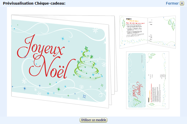 Exemple de carte cadeau pliable avec plusieurs vues sur Amazon.fr